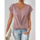 🔥🌹Mother's Day Promotion 🎁 50% OFF💥BIG SALE💷Best Price👚Casual Short Sleeve Elegant V-neck Twist Tee