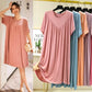 💗🌹Mother's Day Promotion🎁💗Super Soft Comfortable Short Sleeve Loose Pajama Dress（The more you buy, the higher the discount）